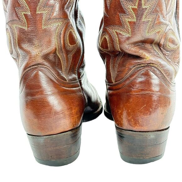 Dan Post Brown Leather Cowboy Western Boots DP2111R Men's 11D - Picture 11 of 16